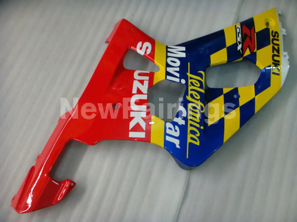 Blue and Yellow Red Movistar - GSX-R600 01-03 Fairing Kit