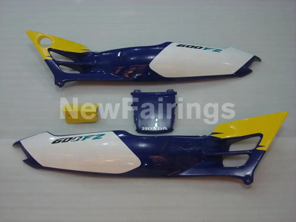 Blue and Yellow White Factory Style - CBR600 F2 91-94 Fairing Kit