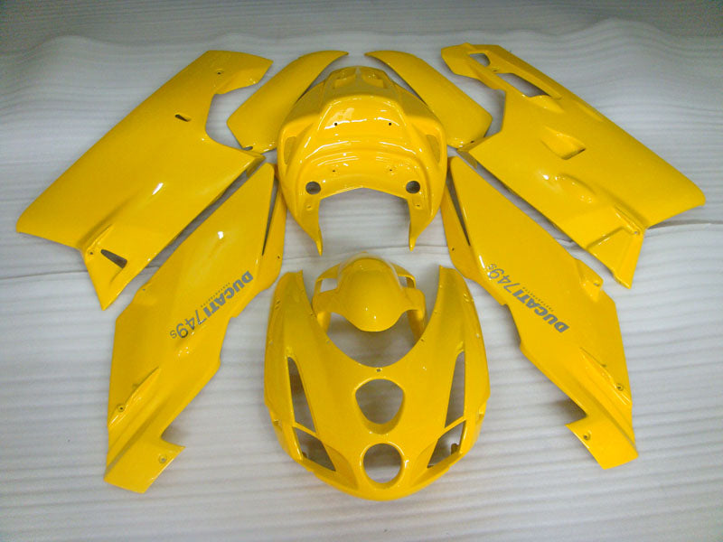 Gloss Yellow Factory Style - Ducati 749 03-04 Fairing Kit (Single Passenger Seat)