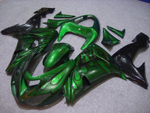 Bild in der Galerieansicht laden, Green and Black Flame - NINJA ZX-10R 06-07 Fairing Kit