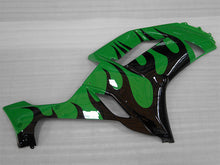 Laden Sie das Bild in den Galerie-Viewer, Green and Black Flame - NINJA ZX-6R 07-08 Fairing Kit