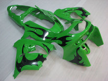Laden Sie das Bild in den Galerie-Viewer, Green with Black Flame - NINJA ZX-9R 98-99 Fairing Kit