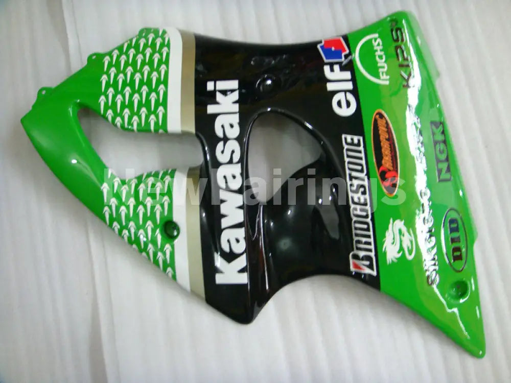 Green and Black FUCHS NINJA ZX 6R 00 02 Fairing Kit
