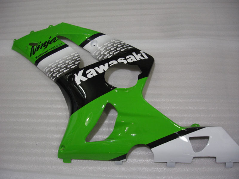 Green and Black FUCHS - NINJA ZX-6R 03-04 Fairing Kit