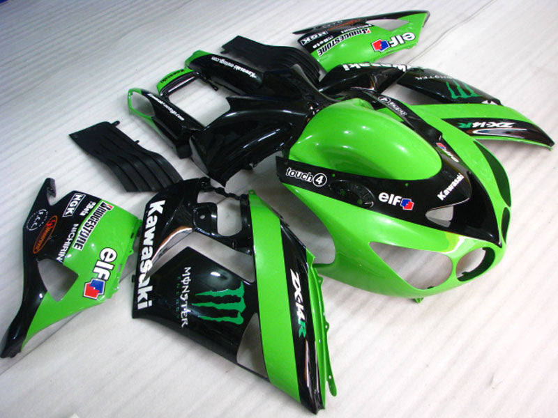 Green and Black Monster - NINJA ZX-14R 06-11 Fairing Kit