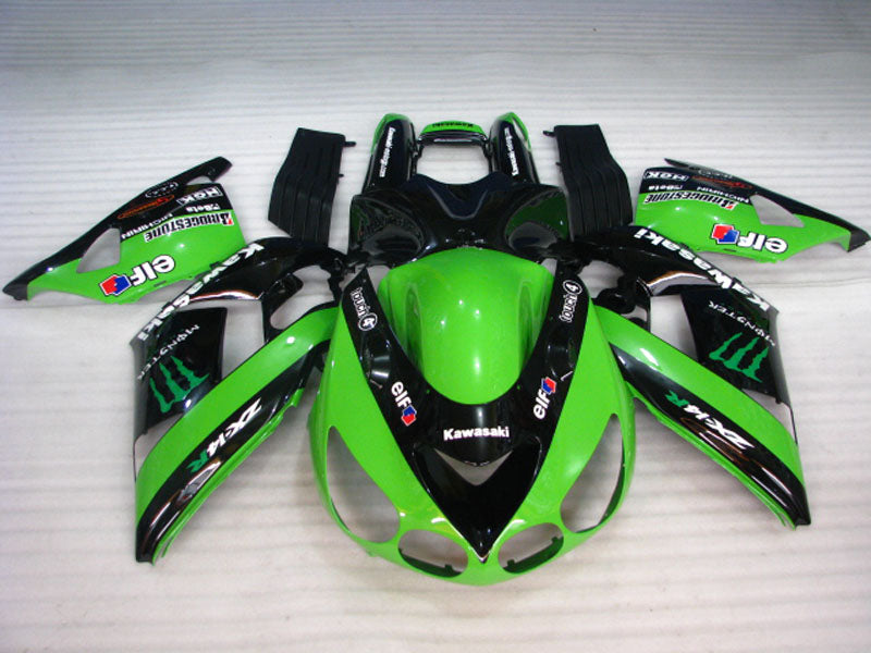 Green and Black Monster - NINJA ZX-14R 06-11 Fairing Kit