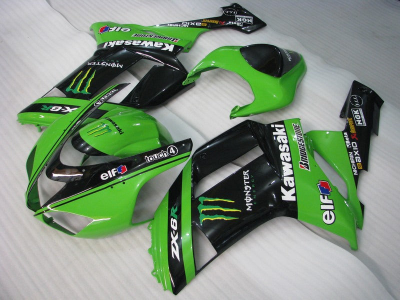 Green Black Monster - NINJA ZX-6R 07-08 Fairing Kit