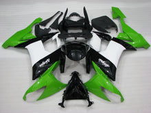 Bild in der Galerieansicht laden, Green and Black White Factory Style - NINJA ZX-10R 08-10 Fairing Kit