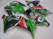 Bild in der Galerieansicht laden, Green and Red Black Motocard - NINJA ZX-10R 11-15 Fairing Kit