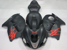 Matt Schwarz mit roten Aufklebern Fabrikstil - GSX1300R Hayabusa 99-07 Verkleidungsset