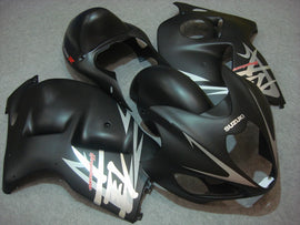 Matt Schwarz mit silber-roten Aufklebern Factory Style - GSX1300R Hayabusa 99-07 Verkleidungsset