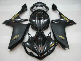 Matt Schwarz und Schwarz mit goldenen Aufklebern Fabrikstil - YZF-R1 07-08 Verkleidungsset