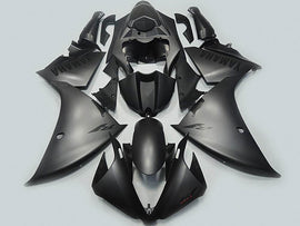 Matt Schwarz mit schwarzen Aufklebern Fabrikstil - YZF-R1 09-11 Verkleidungsset