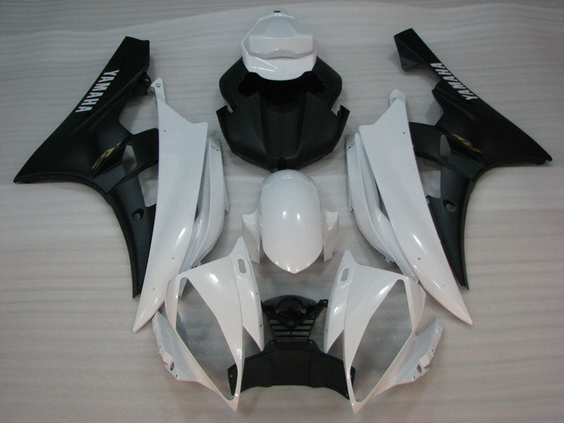 Weiß Matt Schwarz Fabrikstil - YZF-R6 06-07 Verkleidungsset