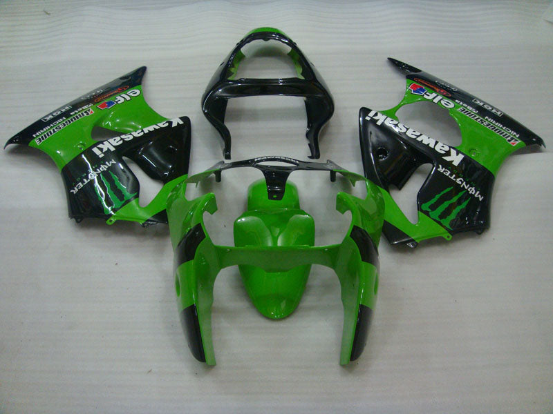Grünes und schwarzes Monster - NINJA ZX-6R 00-02 Verkleidungskit