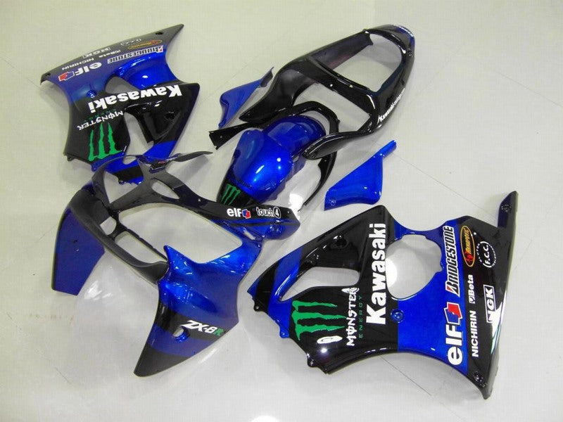 Blaues und schwarzes Monster - NINJA ZX-6R 00-02 Verkleidungskit