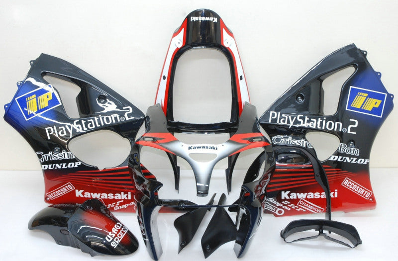 Schwarz-Rote Play Station – NINJA ZX-6R 00-02 Verkleidungssatz
