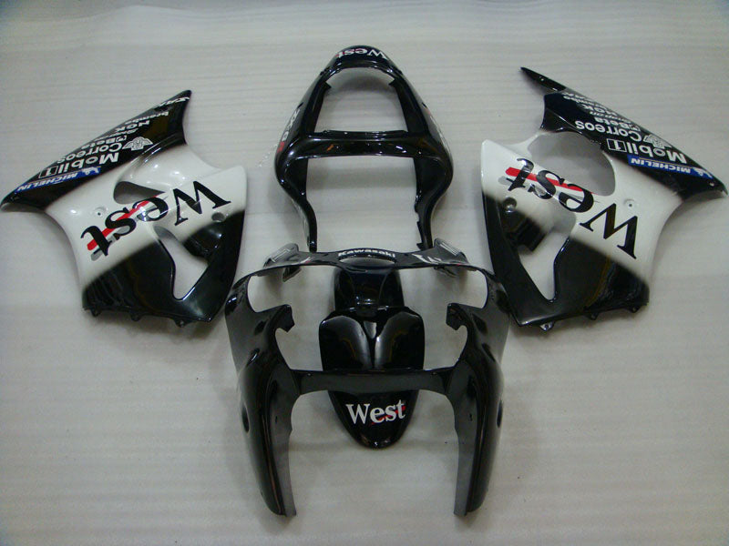 Schwarz-Weiß-Westen – NINJA ZX-6R 00-02 Verkleidungssatz
