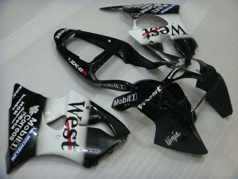 Schwarz-Weiß-Westen – NINJA ZX-6R 00-02 Verkleidungssatz