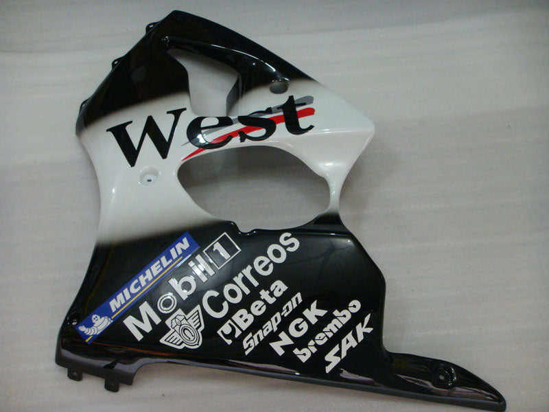 Schwarz-Weiß-Westen – NINJA ZX-6R 00-02 Verkleidungssatz
