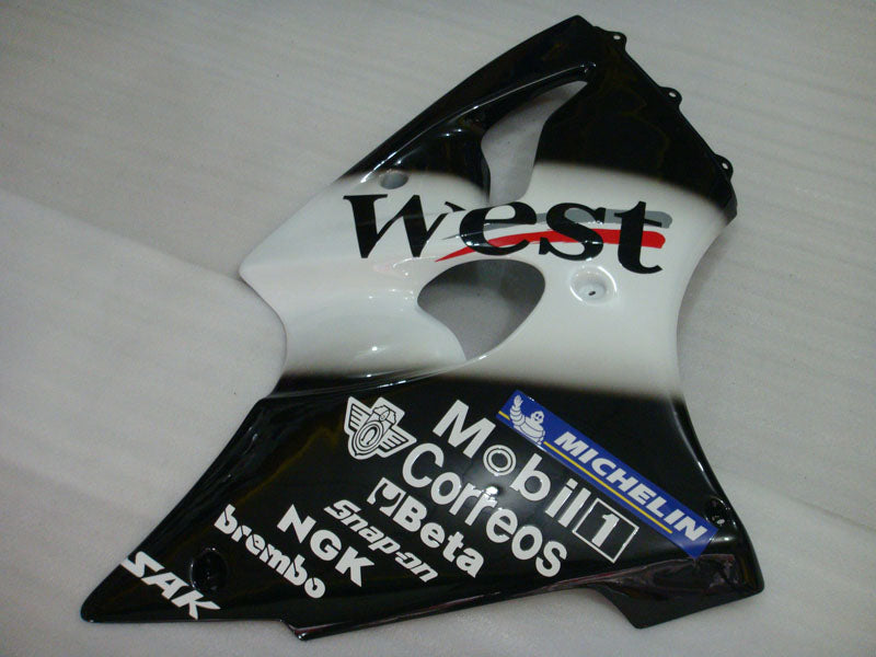 Schwarz-Weiß-Westen – NINJA ZX-6R 00-02 Verkleidungssatz