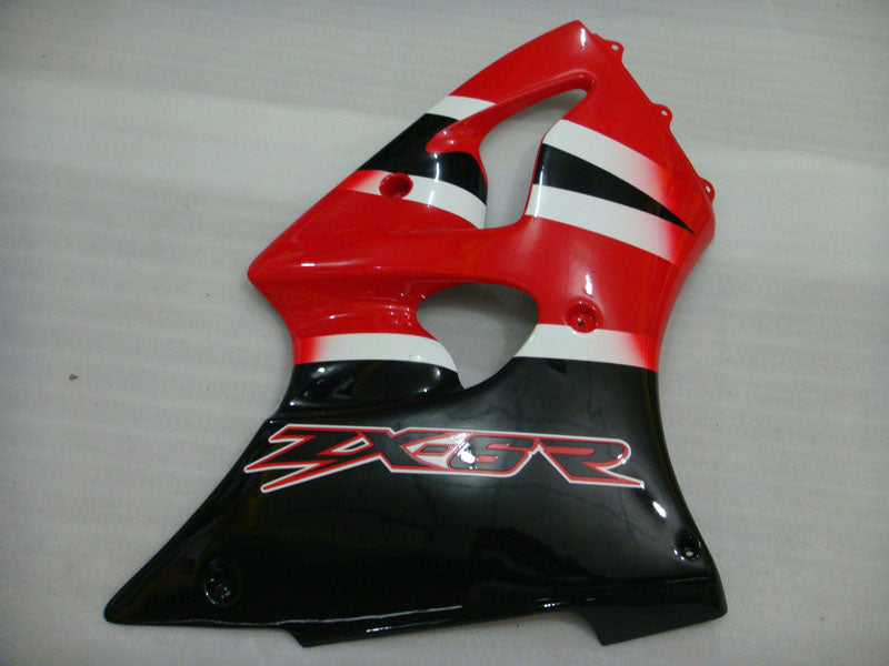 Roter und schwarzer Factory Style – NINJA ZX-6R 00-02 Verkleidungssatz