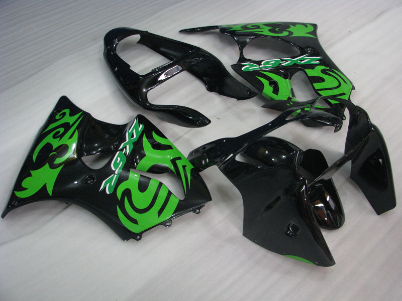 Schwarz-grüner Factory Style – NINJA ZX-6R 00-02 Verkleidungssatz