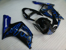Laden Sie das Bild in den Galerie-Viewer, Black and Blue Flame - NINJA ZX-6R 03-04 Fairing Kit