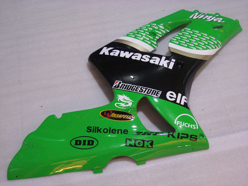 Green Black FUCHS - NINJA ZX-6R 03-04 Fairing Kit
