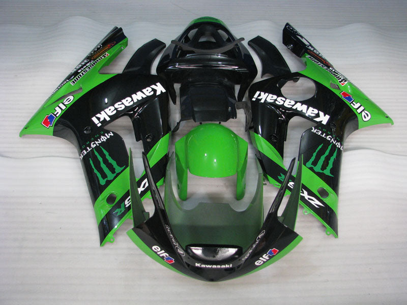 Green and Black Monster - NINJA ZX-6R 03-04 Fairing Kit
