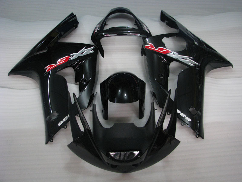 Schwarzer Factory Style - NINJA ZX-6R 03-04 Verkleidungssatz