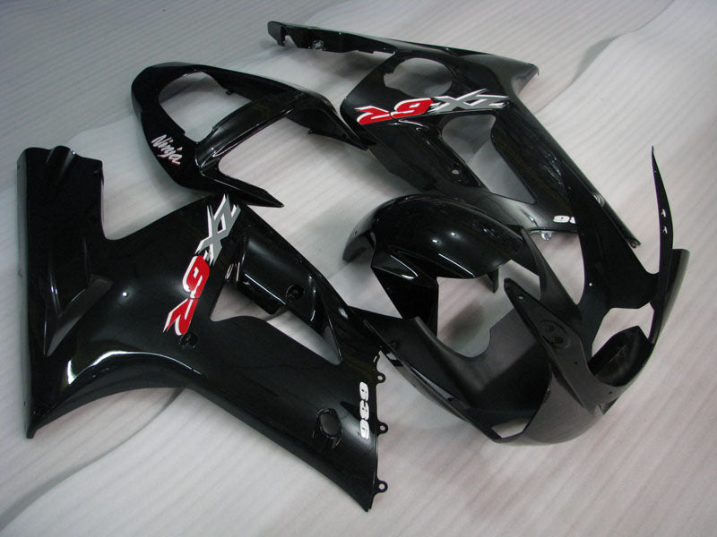 Schwarzer Factory Style - NINJA ZX-6R 03-04 Verkleidungssatz
