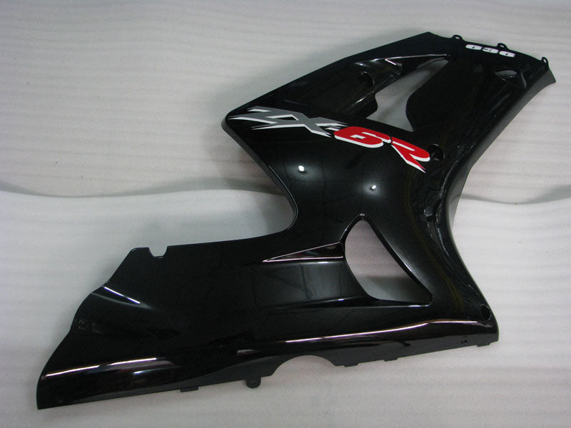 Schwarzer Factory Style - NINJA ZX-6R 03-04 Verkleidungssatz