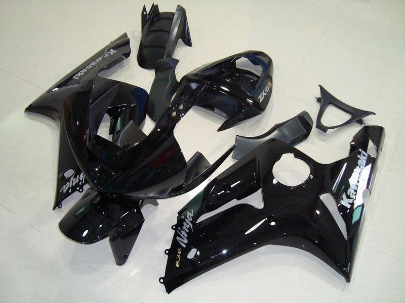 Schwarzglänzend im Factory Style - Verkleidungskit für NINJA ZX-6R 03-04