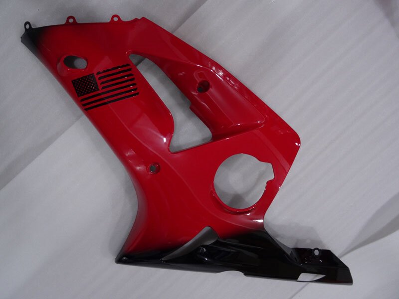 Roter und schwarzer Factory Style - NINJA ZX-6R 03-04 Verkleidungssatz