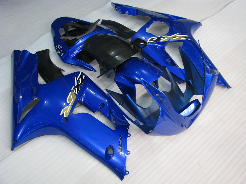 Glänzend blauer Factory Style - NINJA ZX-6R 03-04 Verkleidungssatz