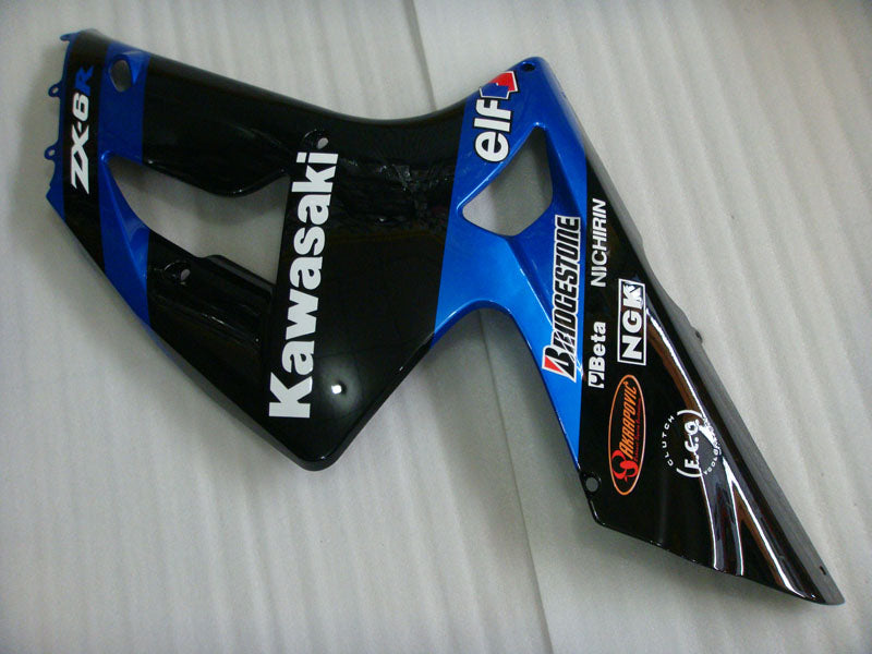 Blau-Schwarz Factory Style - NINJA ZX-6R 03-04 Verkleidungskit