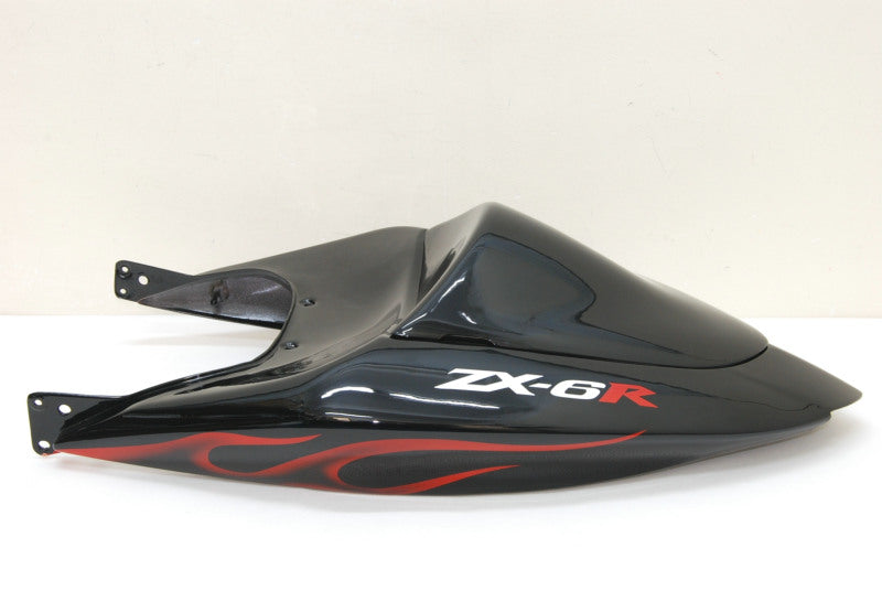 Schwarze und rote Flamme - NINJA ZX-6R 05-06 Verkleidungssatz