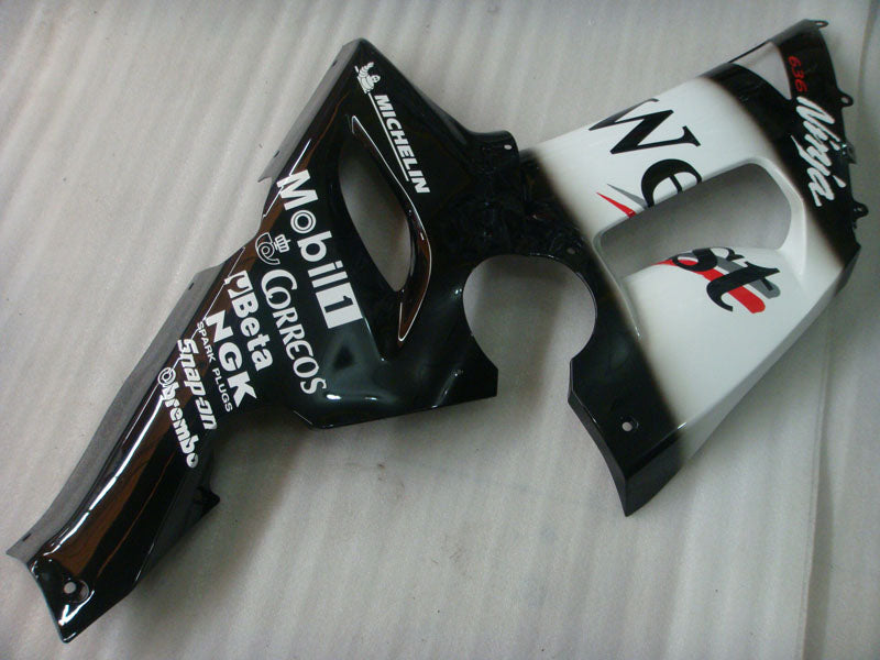 Schwarz-Weiß-Westen - NINJA ZX-6R 05-06 Verkleidungssatz