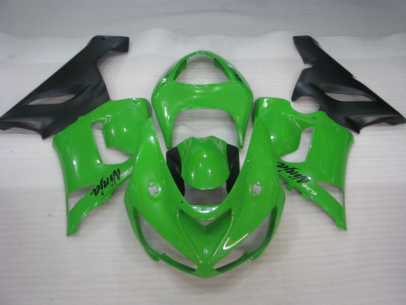 Grün Mattschwarz Factory Style - NINJA ZX-6R 05-06 Verkleidungskit
