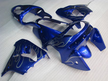 Laden Sie das Bild in den Galerie-Viewer, Blau mit silberner Flamme – Verkleidungssatz für die NINJA ZX-9R (Baujahre 1998–1999)