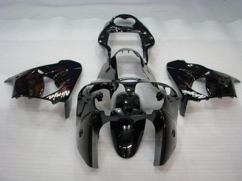 Schwarz-Rote Flamme – Verkleidungssatz für Ninja ZX-9R (Baujahre 2000–2001)