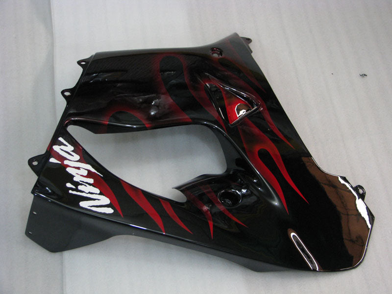 Schwarz-Rote Flamme – Verkleidungssatz für Ninja ZX-9R (Baujahre 2000–2001)