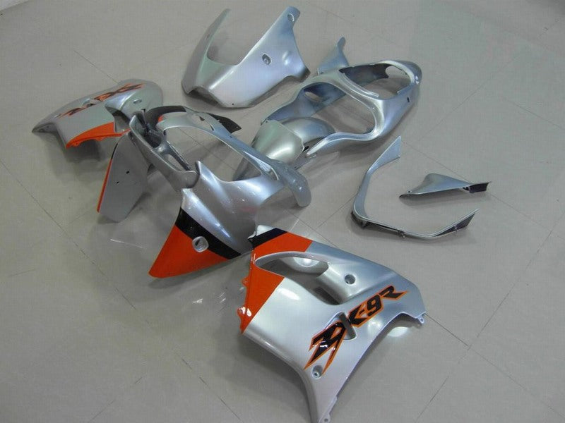 Silber-orangefarbenes Werksdesign – Verkleidungssatz für die NINJA ZX-9R (Baujahre 2000–2001)