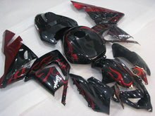 Laden Sie das Bild in den Galerie-Viewer, Black and Red Flame - NINJA ZX-10R 04-05 Fairing Kit