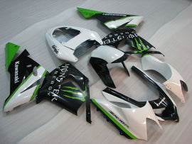 White and Black Green Monster - NINJA ZX-10R 04-05 Fairing Kit