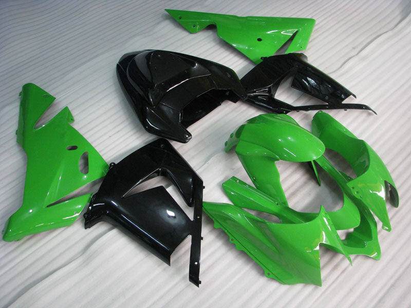 Green and Black No decals - NINJA ZX-10R 04-05 Fairing Kit