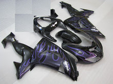 Laden Sie das Bild in den Galerie-Viewer, Black and Purple Flame - NINJA ZX-10R 06-07 Fairing Kit