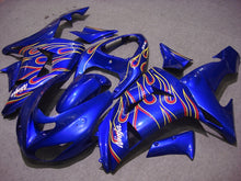 Laden Sie das Bild in den Galerie-Viewer, Blue and Red Flame - NINJA ZX-10R 06-07 Fairing Kit