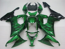 Laden Sie das Bild in den Galerie-Viewer, Green and Black Flame - NINJA ZX-10R 08-10 Fairing Kit